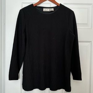 Kathie Lee black long sleeve top size M